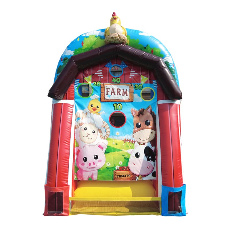 Farm-Themed Inflatable Toss Challenge Game